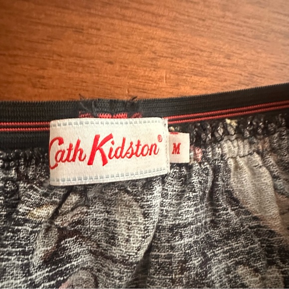 Cath Kidston Women’s Black A-Line Circle Skirt with Garden Bird Print Medium - Picture 4 of 8